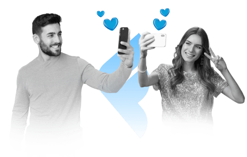 Man and woman chatting